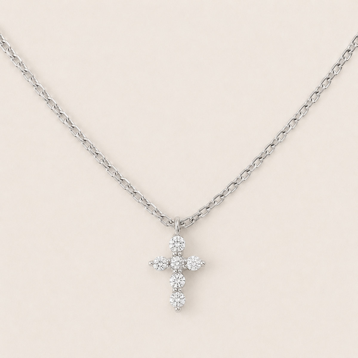 Cascade Cross Necklace