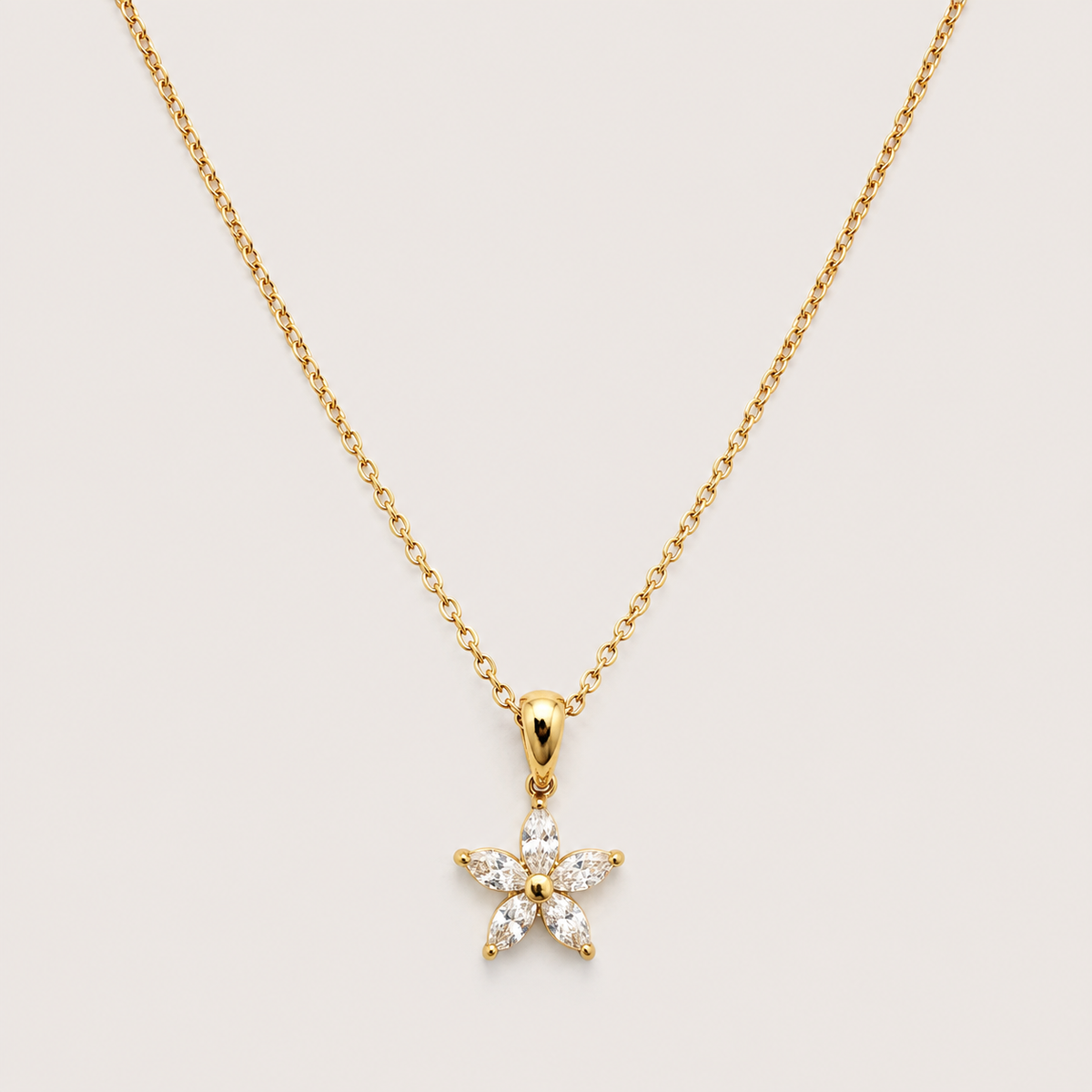 Coral Bloom Necklace in gold