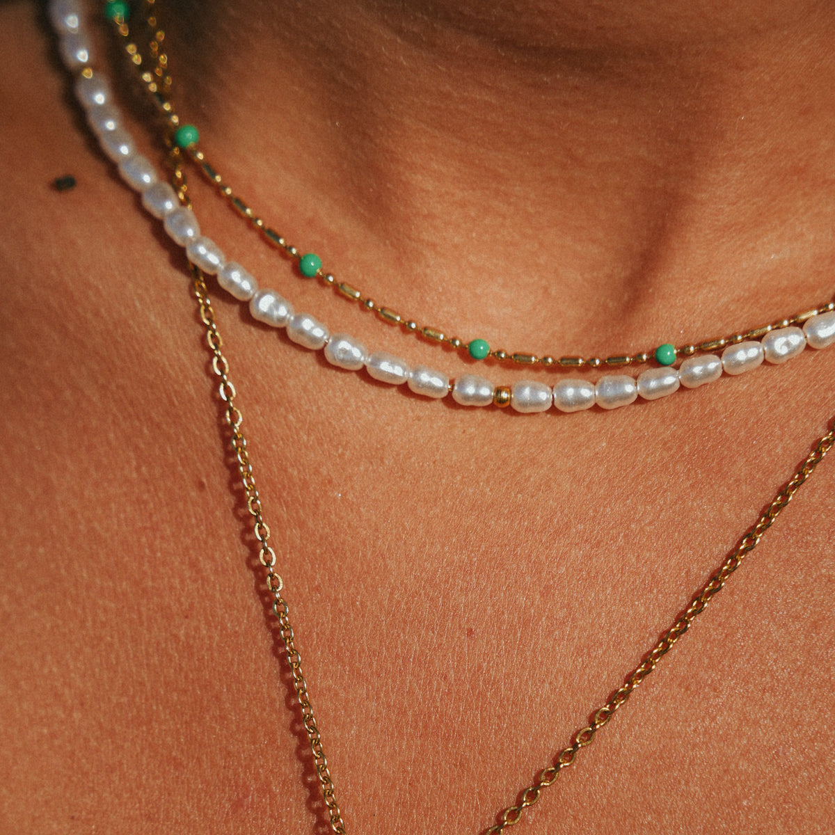 Aloha Pearl and Gold Choker