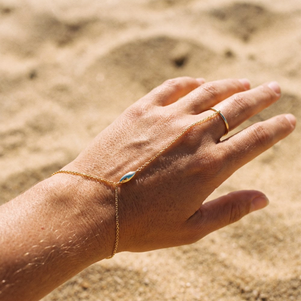 Gold hand chain