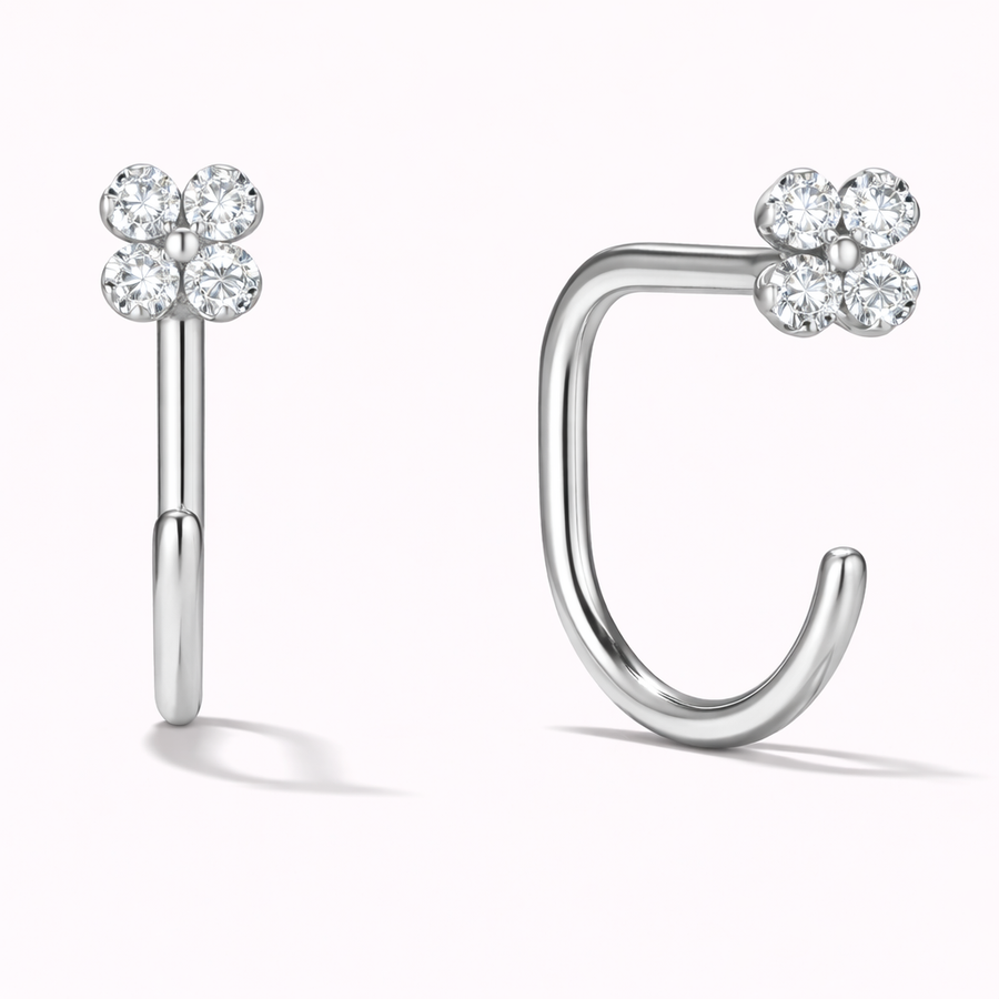 Clover Comfort Earrings in silver