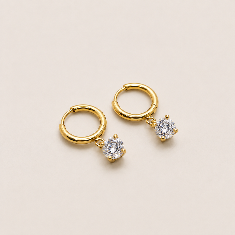 Azure Coast Huggies in gold