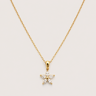 Coral Bloom Necklace in gold