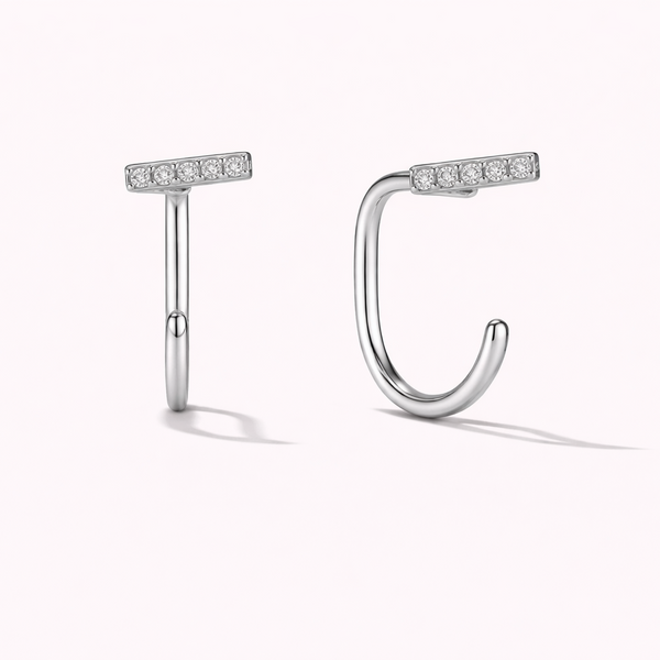 Diamond Bar Comfort Earrings
