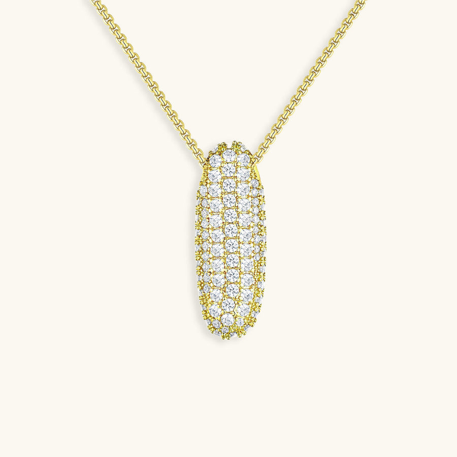 Hailey Bubble Initial Necklace in gold, letter I