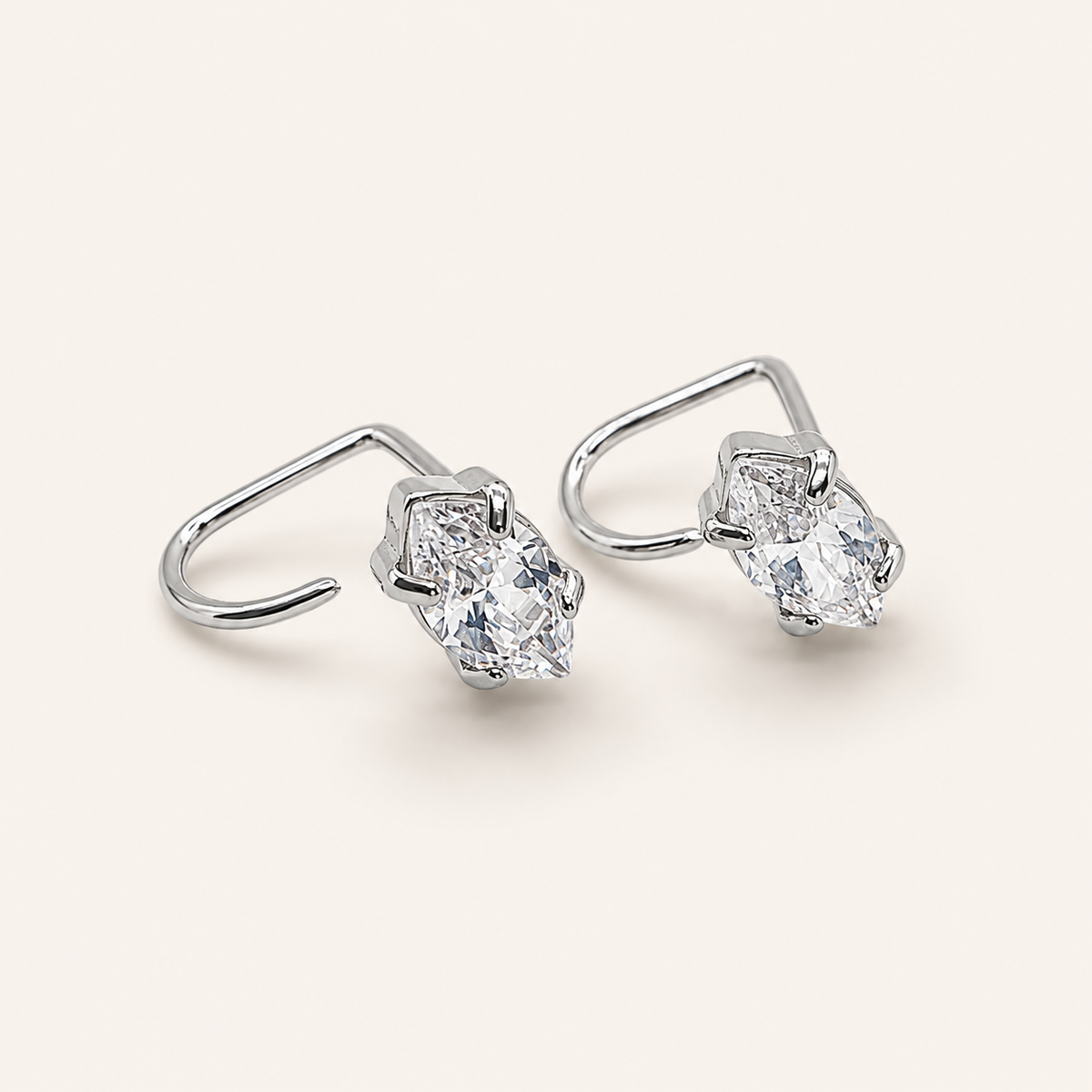 Rhombus Diamond Comfort Earrings