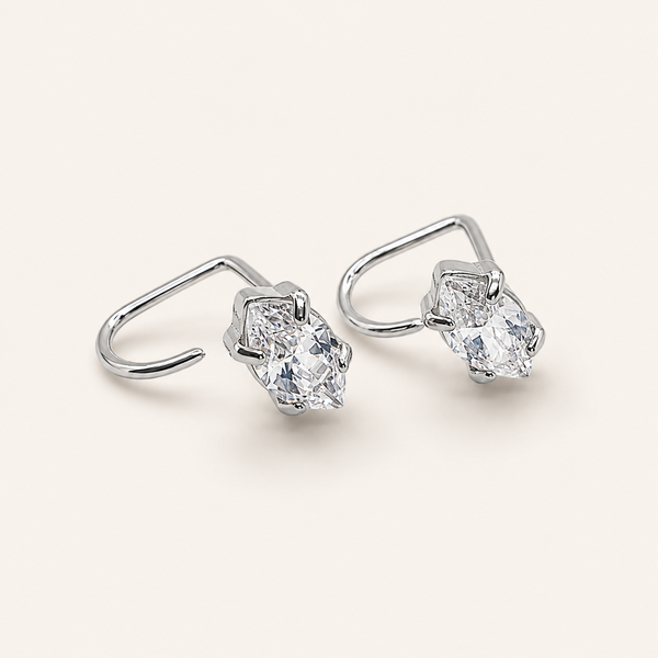 Rhombus Diamond Comfort Earrings