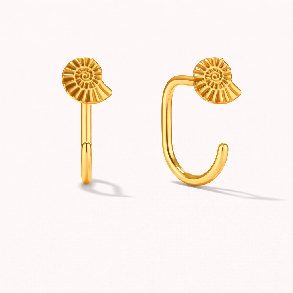 Seashell Cove Comfort Earrings in gold