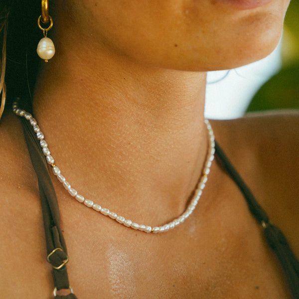 Aloha Pearl and Gold Choker
