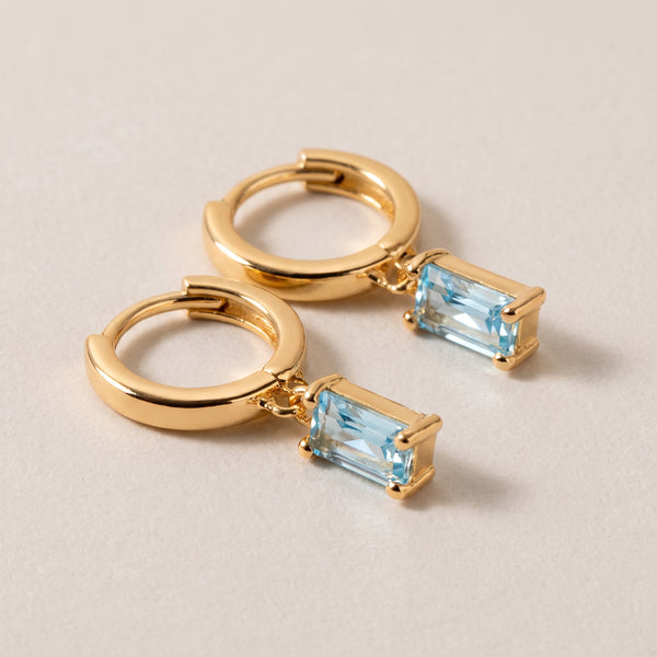Bella Birthstone Huggies Earrings