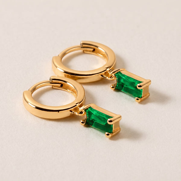 Bella Birthstone Huggies Earrings